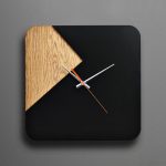 ساعت دیواری مدل دورنگ جنس چوبی (MDF)