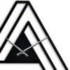 ساعت دیواری مشکی مثلثی شکل