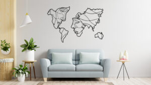 نقشه چوبی جهان