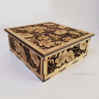 جعبه کادو طرح شکوفه جنس چوبی “باکس هدیه شیک مناسب هدیه”