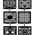 باکس چوبی طرح اسلیمی در 6 طرح مختلف و در 4 رنگ متفاوت