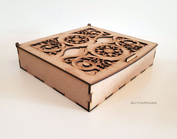 باکس چوبی طرح اسلیمی در 6 طرح مختلف و در 4 رنگ متفاوت