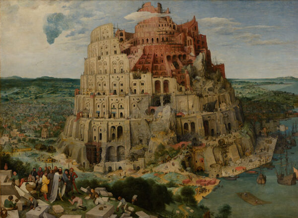 خرید نقاشی برج بابل رنگ روغن اثر پیتر بروگل مهتر سال 1563