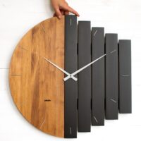 ساعت دیواری چوبی طرح جدید