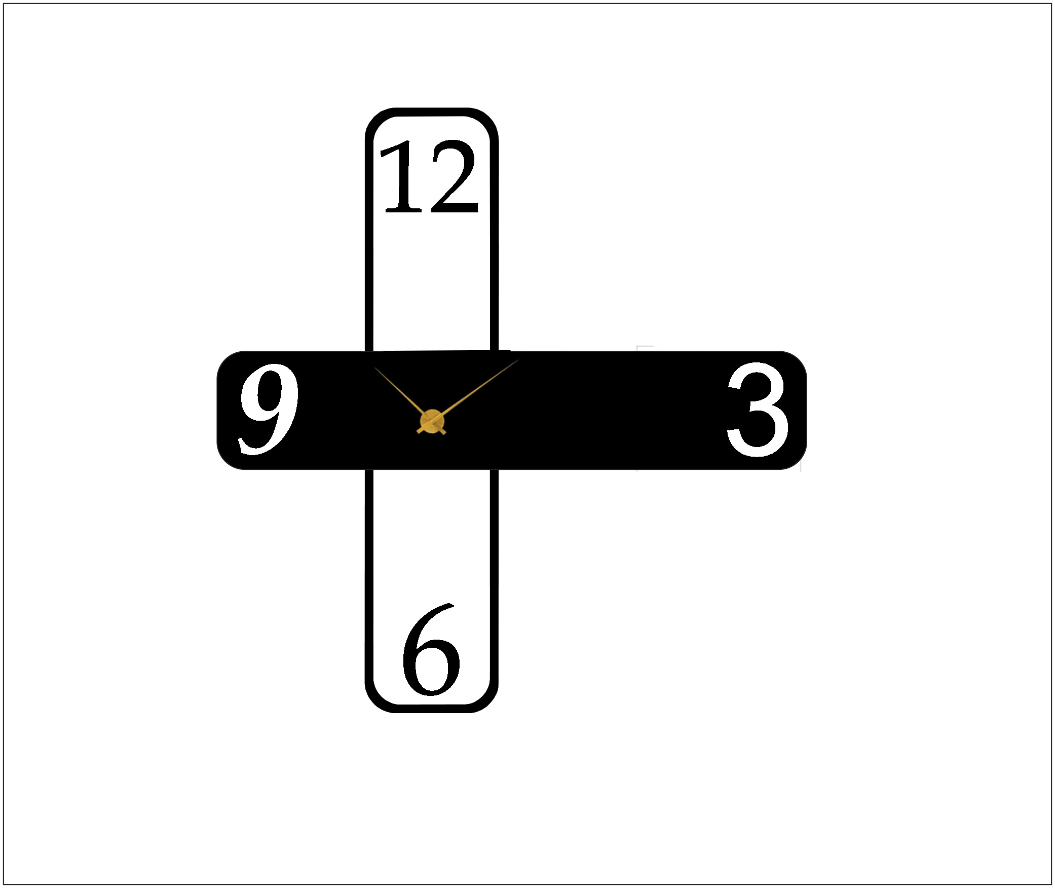 ساعت دیواری چوبی مدل Tetra در انواع رنگ و سایز